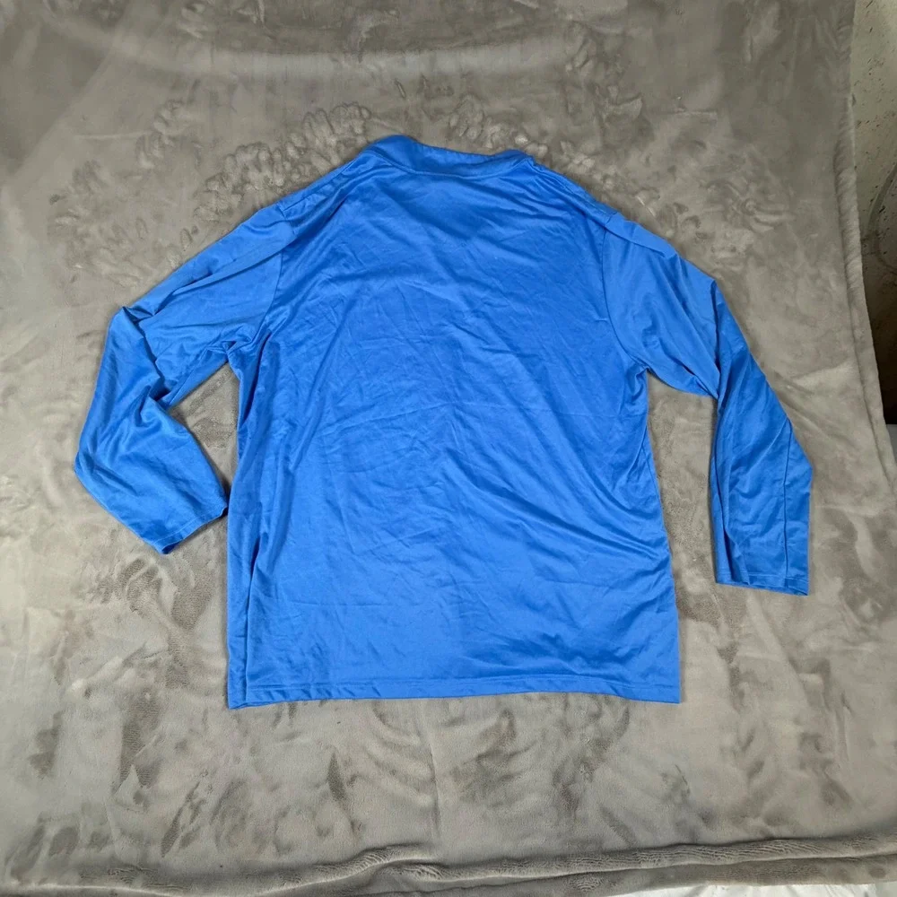 The North Face Mens XXL Blue Quarter Zip Long Sleeve Performance Pullover Shirt